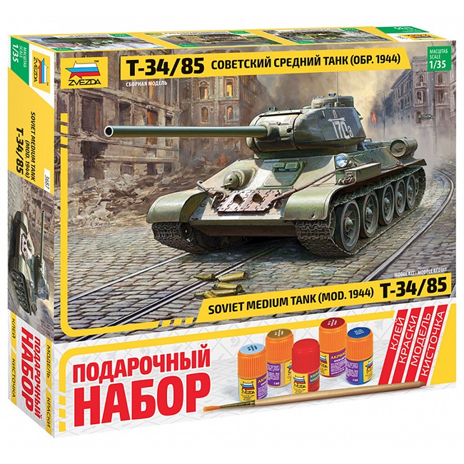 Сб.модель 3687ПН Советский средний танк Т-34/85