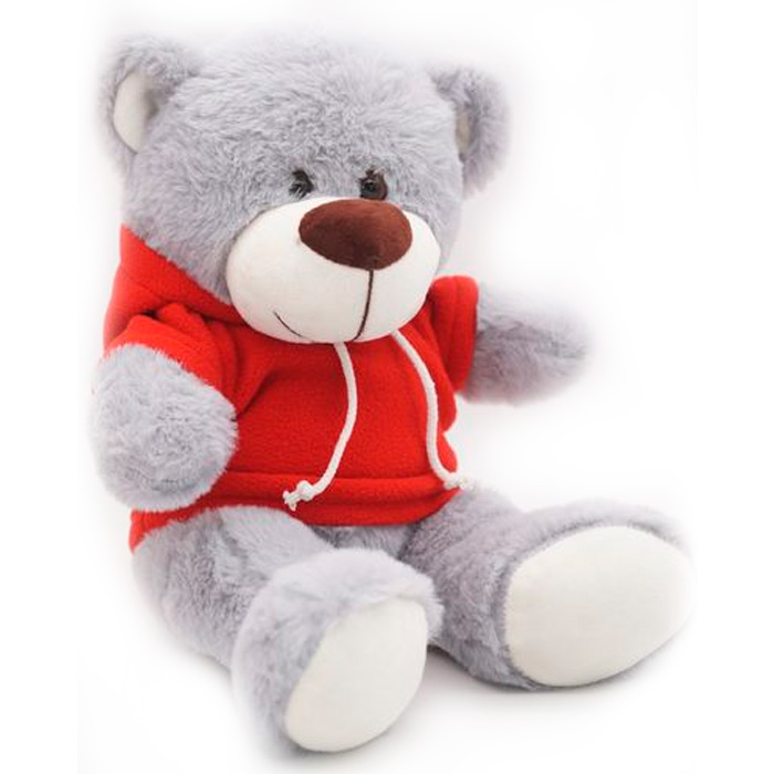 Мягкая игрушка Медведь Дюкан в красной толстовке 26/36 см 0640928S-16