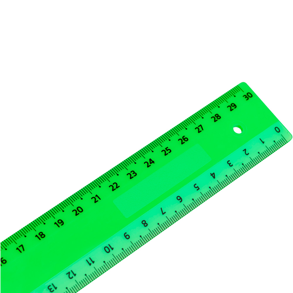 Линейка пластик 30см СТАММ 2 шкалы, непрозрачная, неоновые цвета, ассорти 351480
