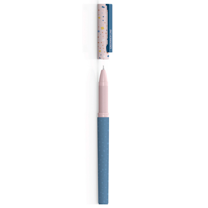 Ручка шарик синий 0,7 мм Greenwich Line "Stylish confett" игольчатый стержень 309326