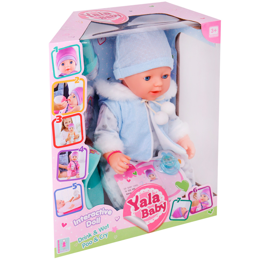 Пупс Yale Baby BL242P функция с кнопки, с аксесс. в кор. Пупс Yale Baby BL242P функция с кнопки, с аксесс. в кор.