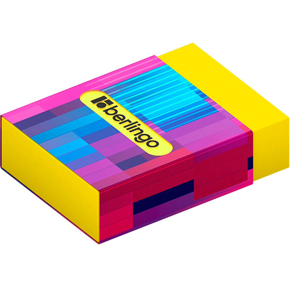 Ластик Berlingo Glitch Eco-PVC пластиковый держатель с печатью,45*32*11мм 353127 Ластик Berlingo Glitch Eco-PVC пластиковый держатель с печатью,45*32*11мм 353127