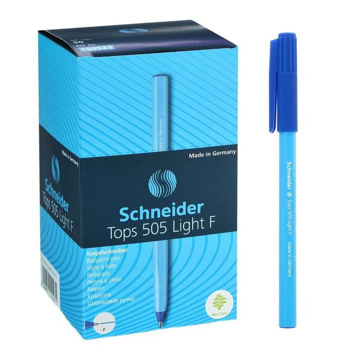 Ручка шарик синий 0,8мм Tops 505 F голубой Schneider 150523