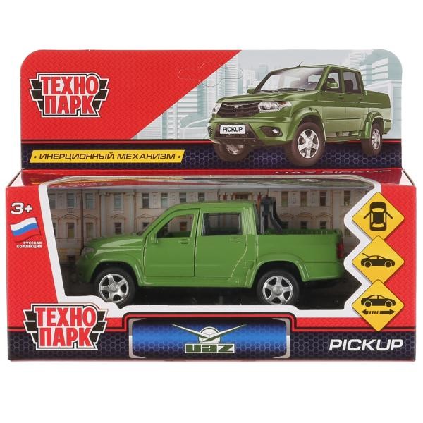 Модель PICKUP-GN UAZ PICKUP зеленый Технопарк  в кор.