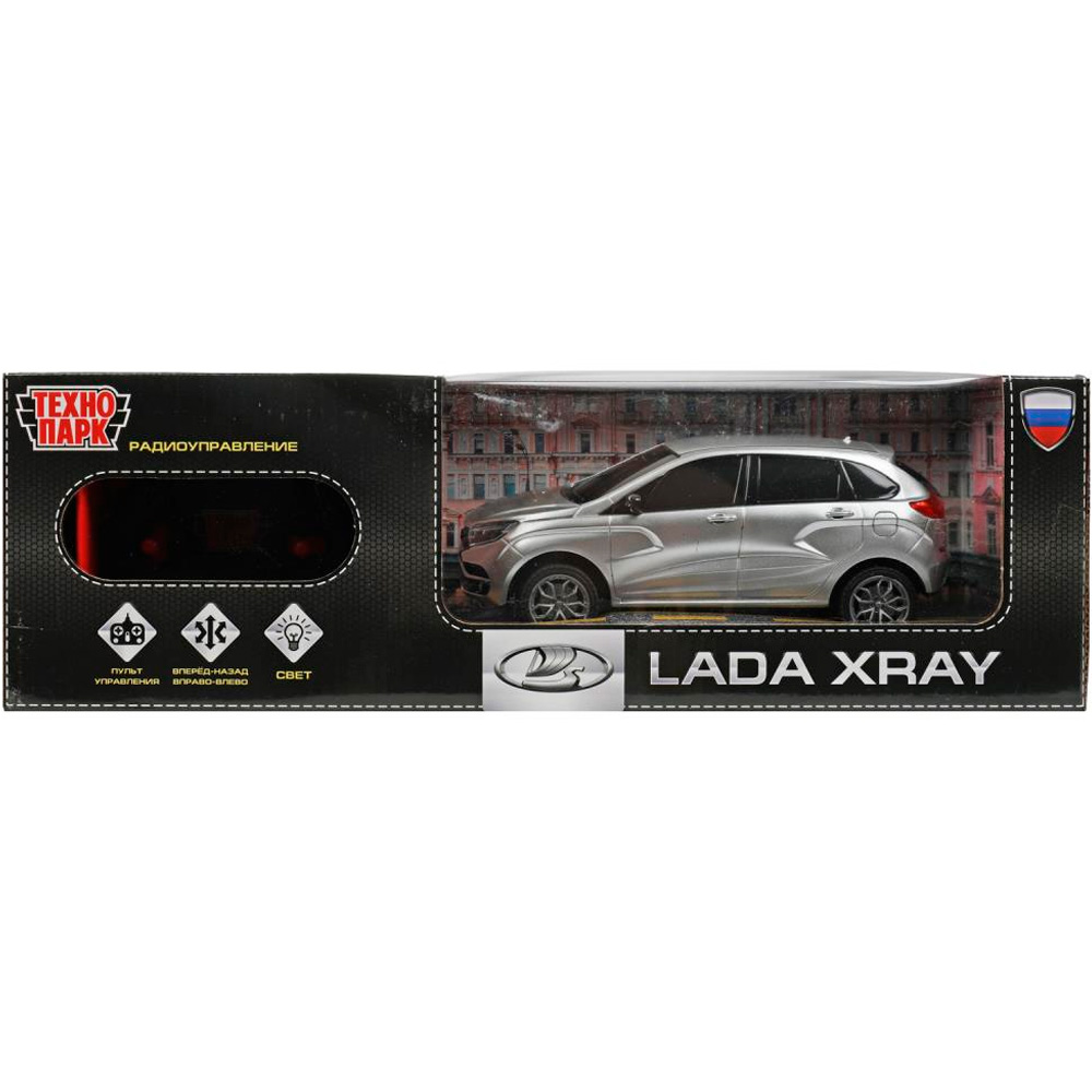 Машина на радиоуправлении LADAXRAY-18L-GY LADA XRAY 18 см, свет, сереб Технопарк в кор /36/