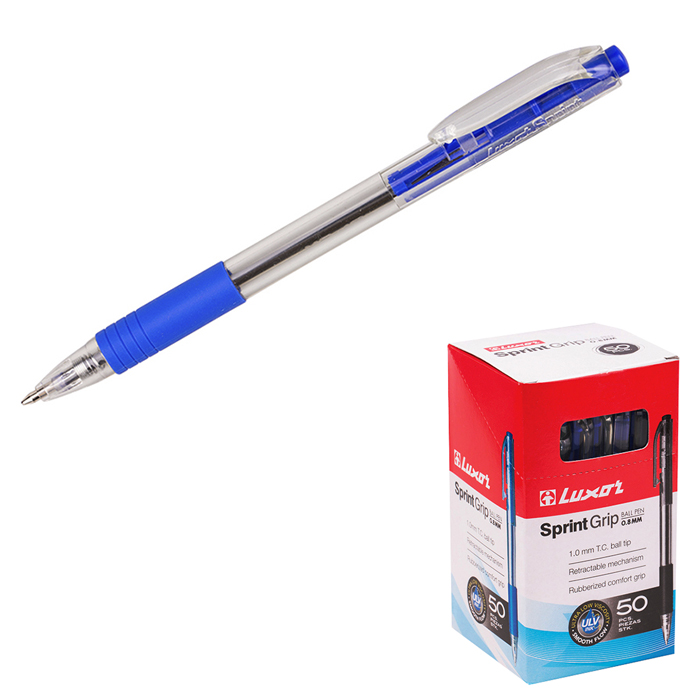 Ручка шарик Luxor "Stick Neon 1,0мм ассорти 1230/48BX 31500