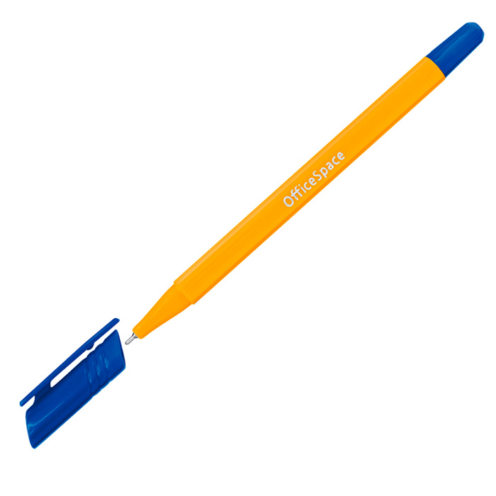Ручка шарик синий OfficeSpace "xTrio" синяя, 0,7мм, трехгр.OBGP_21495