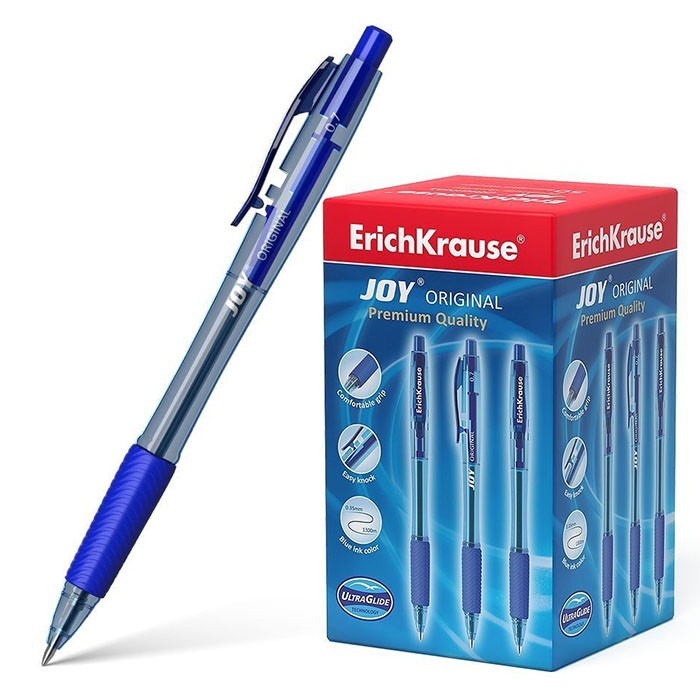 Ручка шарик синий JOY Original Ultra Glide Technology 46522 /Erich Krause/