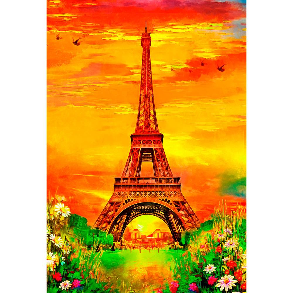 Набор для творчества Алмазная мозаика 30х40 см Огненные закаты Парижа НД-0348