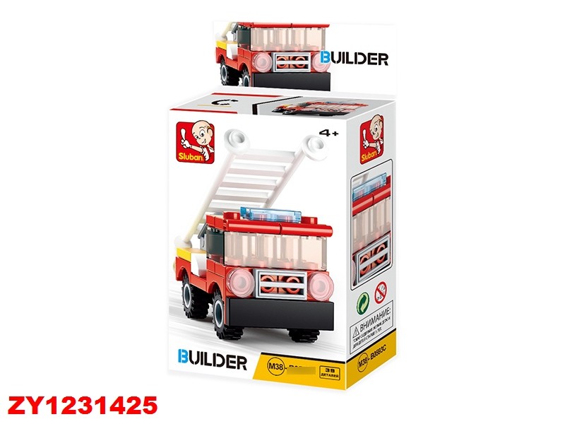 Констр-р Builder 38-0593С Пожарная машина в кор.