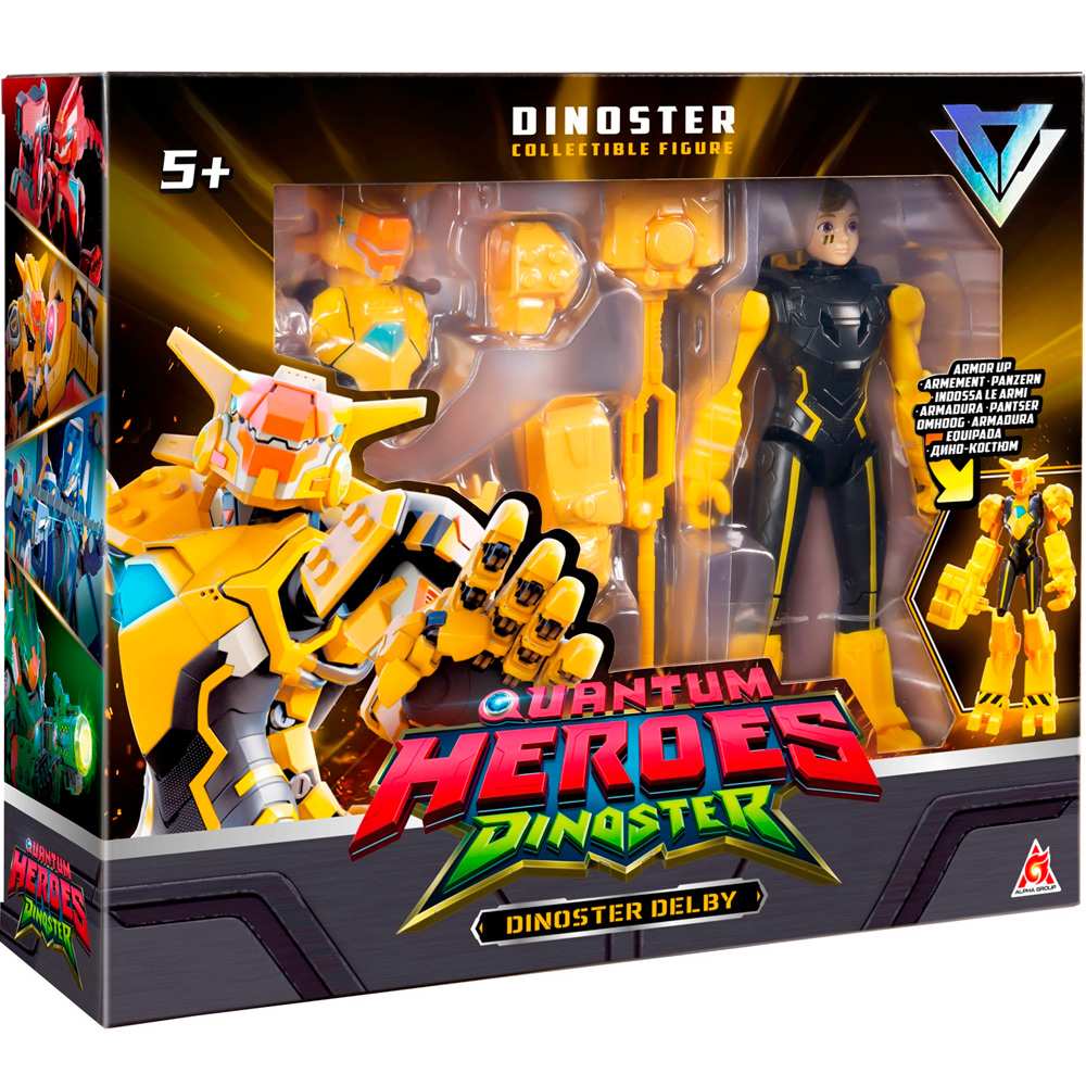 Диностер Большая фигурка героя Делби в дино-костюме 20 см. Dinoster 42135 Диностер Большая фигурка героя Делби в дино-костюме 20 см. Dinoster 42135
