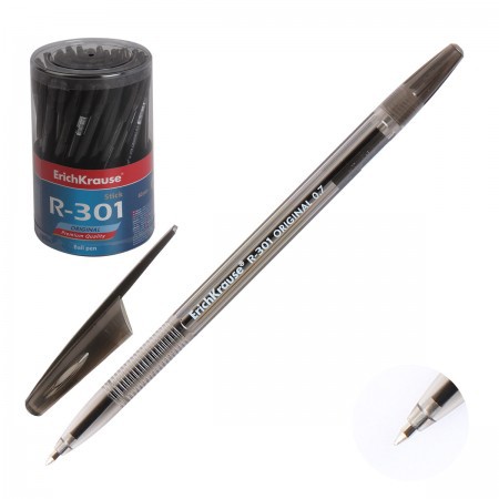 Ручка шарик черный R-301 Original Stick 0.7 46773 /Erich Krause/