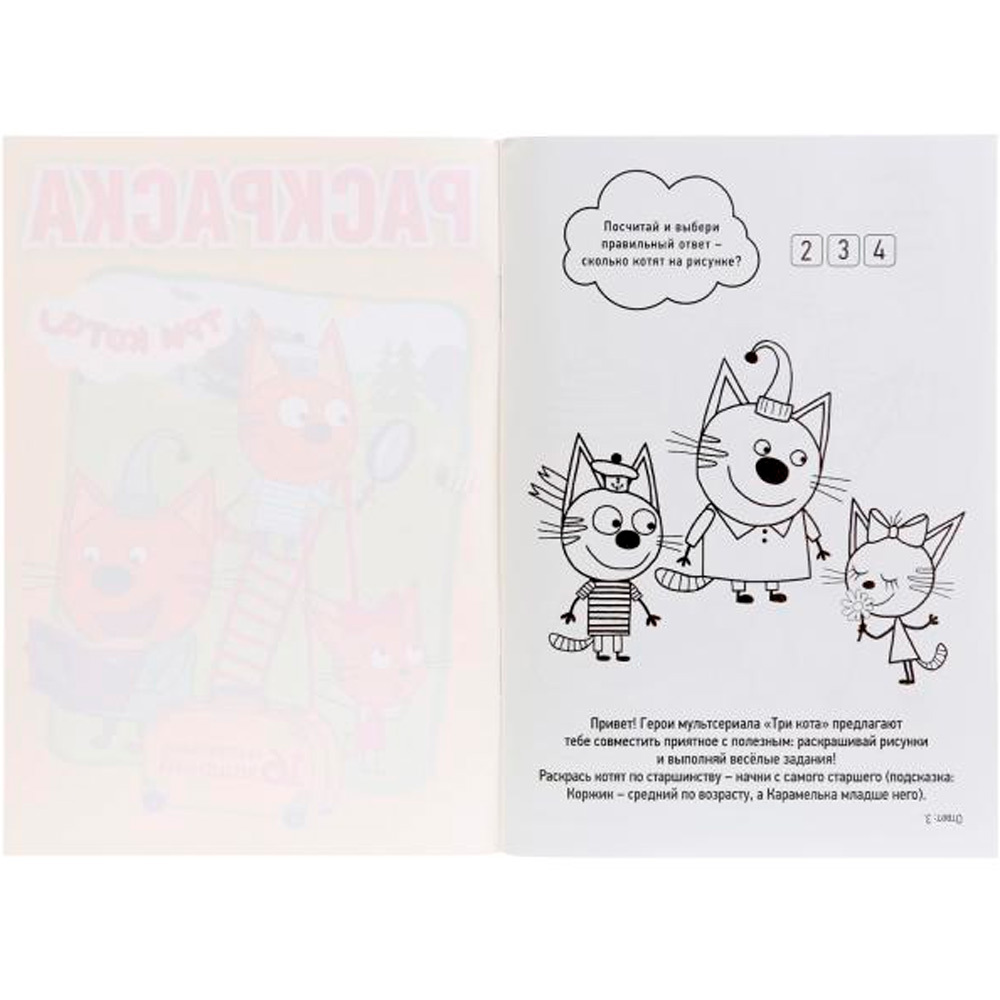 Раскраска 9785506016939 Три кота Раскраска 9785506016939 Три кота