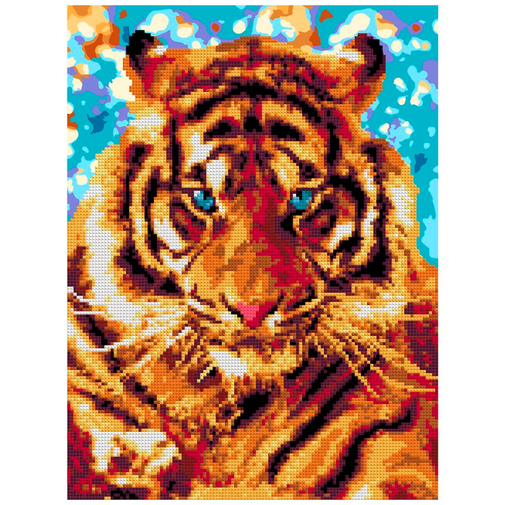 Набор ДТ Алмазная мозаика Игривый тигр 30*40 см частичное заполнение Ам-021 LORI.