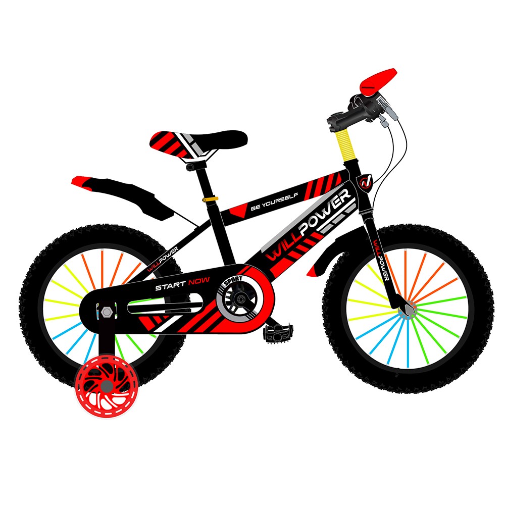 Велосипед 2-х 16" WILLPOWER красный FG230707001C-3-1
