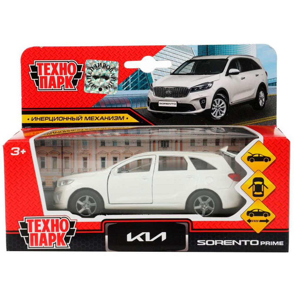 Модель SB-17-75-KS-WHITE-WB KIA sorento prime, 12 см, двери, багаж., инерц., белый Технопарк в кор.