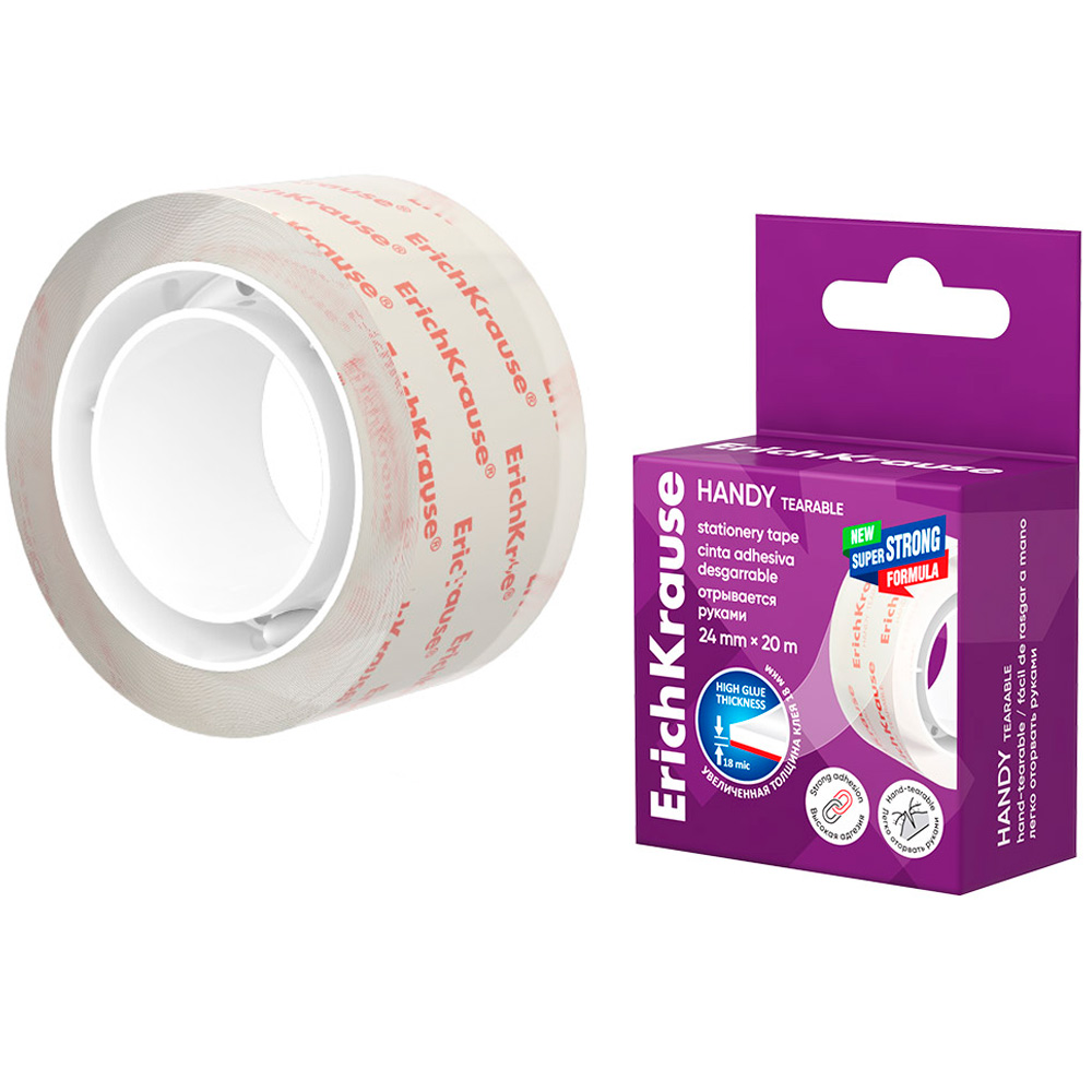 Клейкая лента Handy tearable, 58738 24ммх20м ErichKrause
