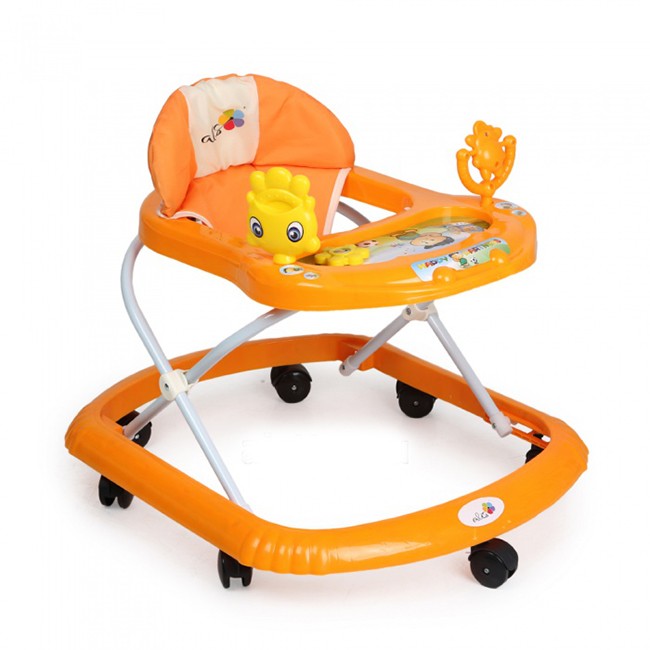 Ходунки Солнышко  7 колес музыкальные игрушки оранжевый 801В