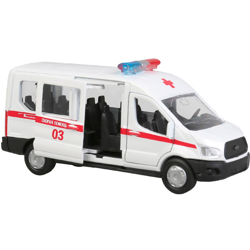 Модель SB-18-18-A-W-WB FORD Transit скорая Технопарк в коробке Модель SB-18-18-A-W-WB FORD Transit скорая Технопарк в коробке