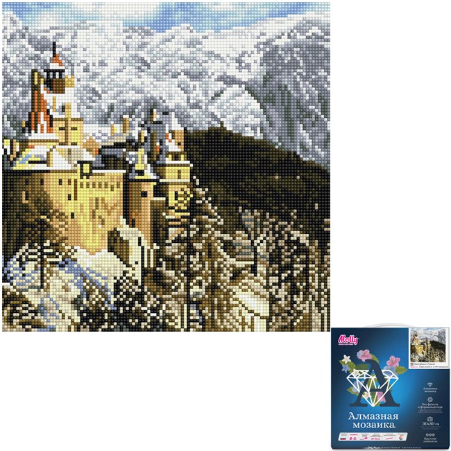 Набор ДТ Картина мозаикой Замок дракулы в румынии 30*30 см KM0695