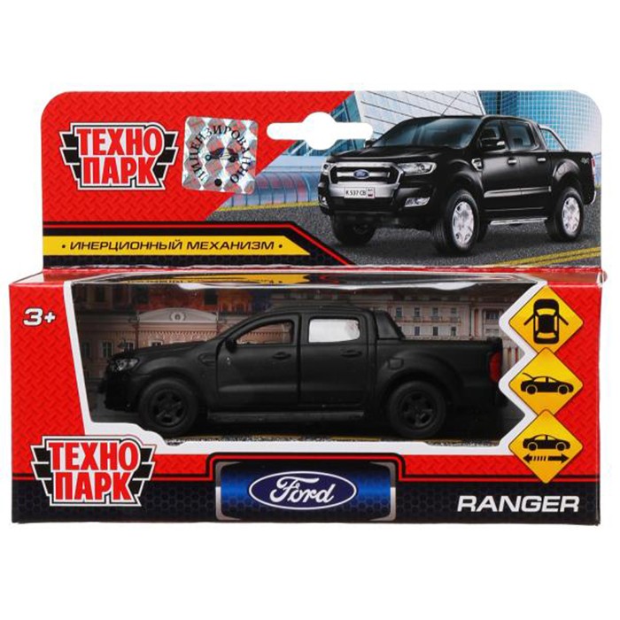 Модель SB-18-09-FR-N(BL-MATTE)-WB FORD Ranger пикап черный матовый Технопарк в кор.