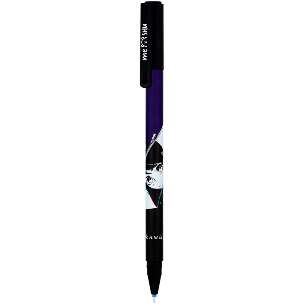 Ручка гелевая синяя стираемая 0,5мм MESHU "Kawaii" ассорти 343468