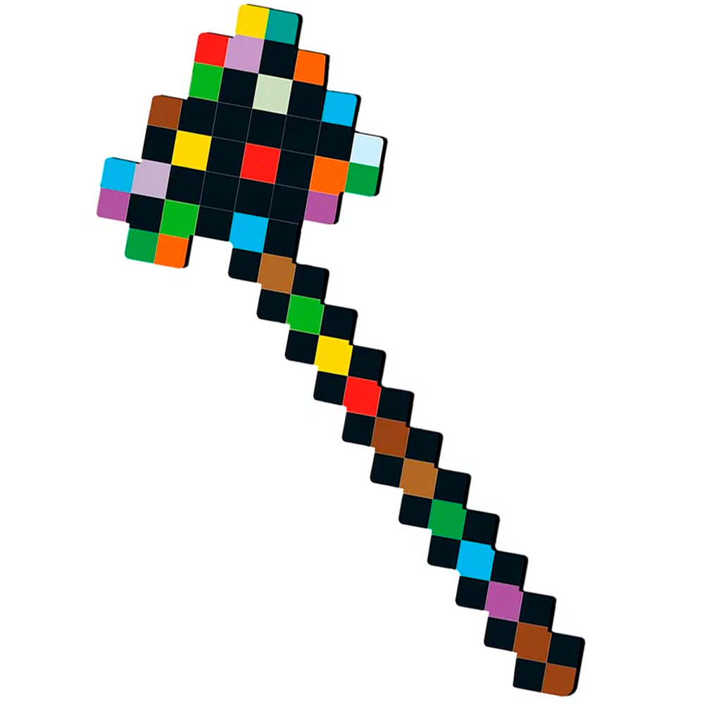 Дер. Топор пиксельный многоцвет 31,5 см. 23025ЯиГ