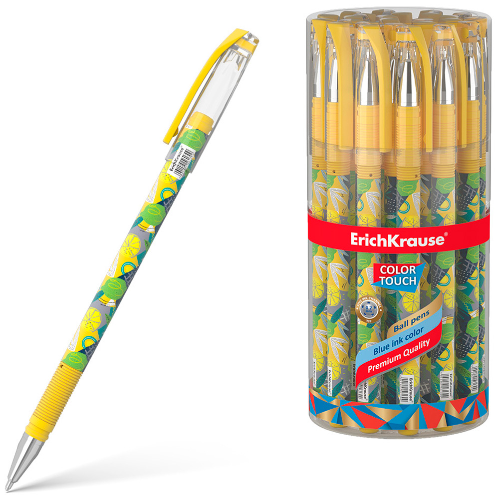 Ручка шарик синий ColorTouch Stick Lime 0.7 56130 /Erich Krause/