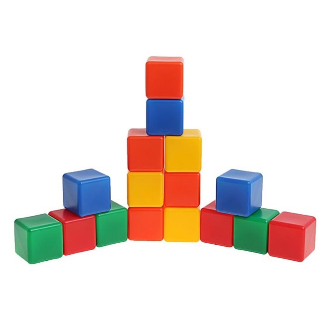 Набор кубиков 16 шт цветные 1200605.