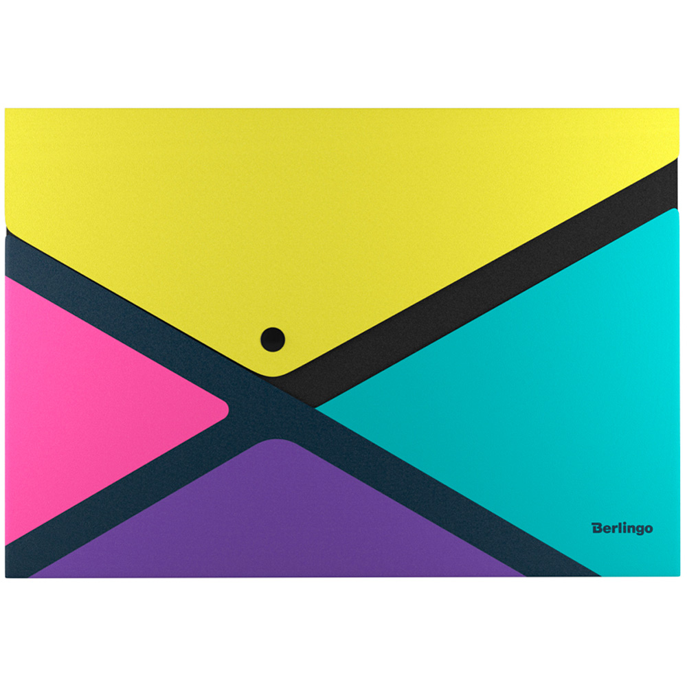 Папка-конверт на кнопке "xProject. Color Block" 300мкм, с дизайном Berlingo 346387.