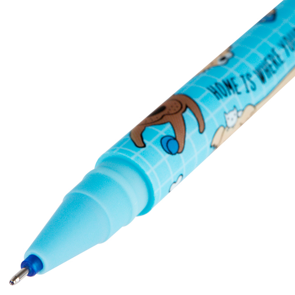 Ручка гелевая синяя стираемая 0,5мм MESHU "Beary friend" ассорти 343475