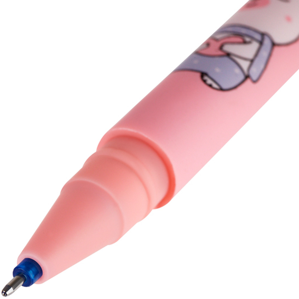 Ручка гелевая синяя стираемая 0,5мм MESHU "Happy time" ассорти 343467